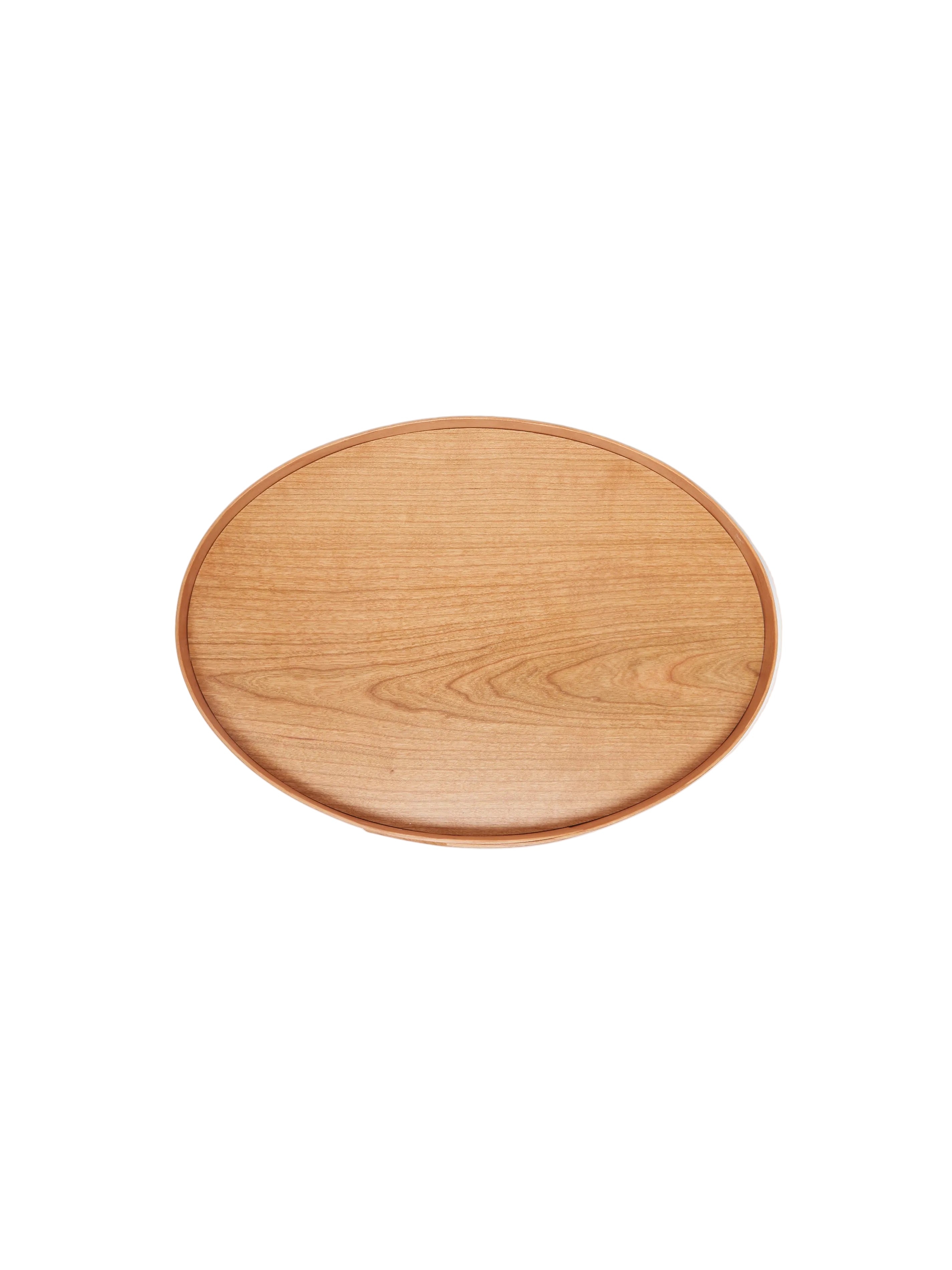 Cherry Wood Oval Serving Tray (15.5in/40cm)