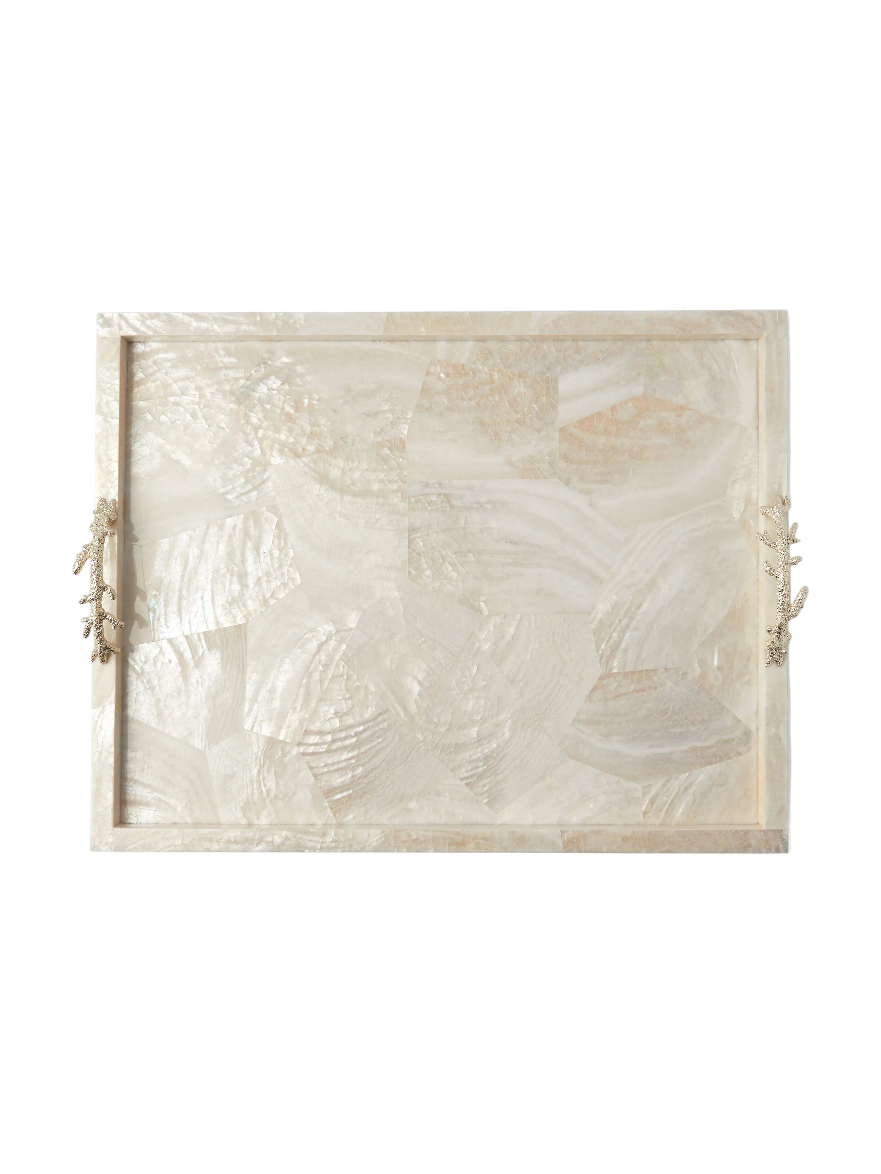 Atlantis Silver-Plated and Mother-of-Pearl Tray (21in/54cm)