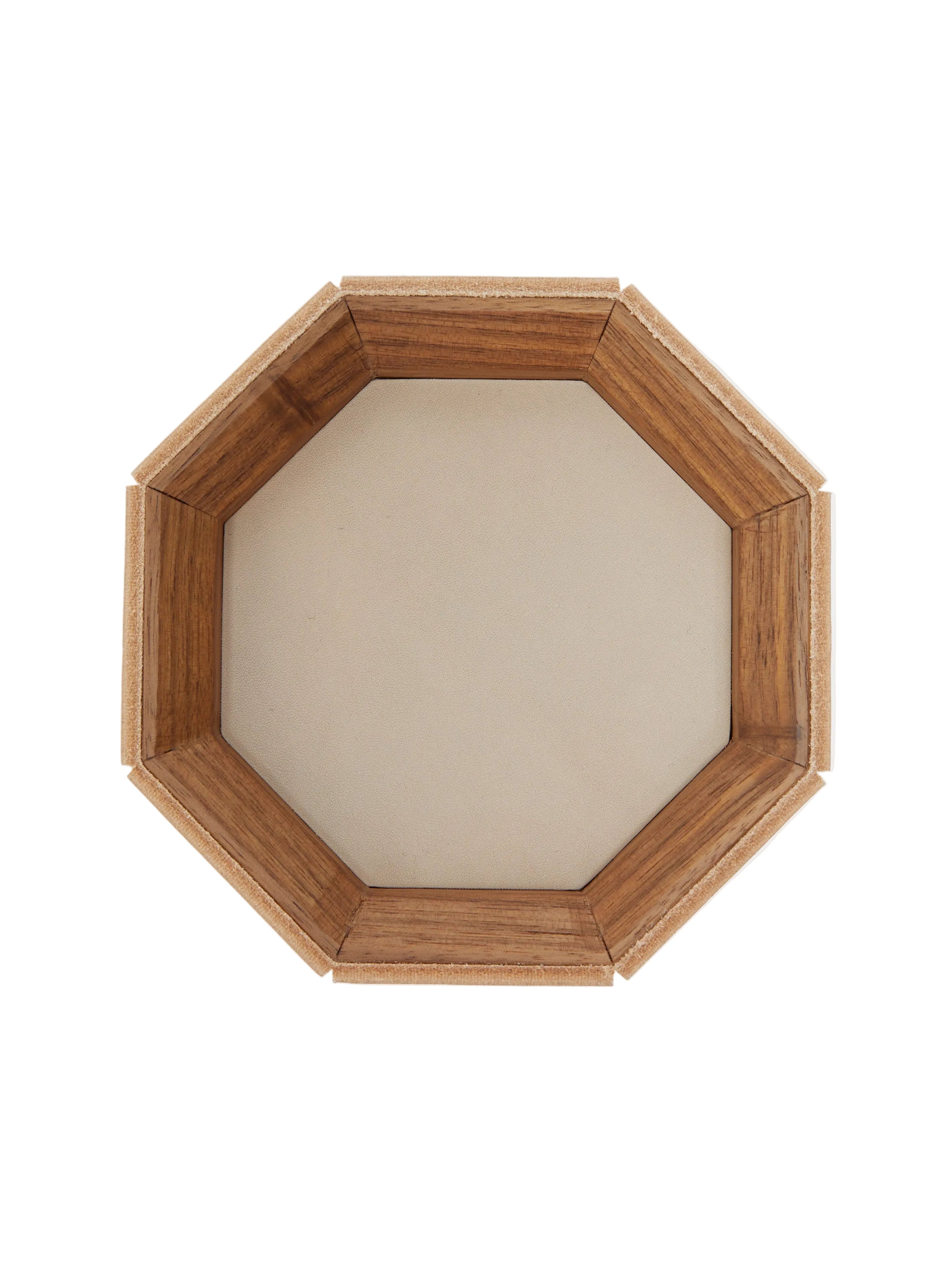 Coste Leather Valet Octagonal Tray (5in/13cm)